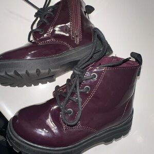 Zara Kids Glossy Maroon Boots